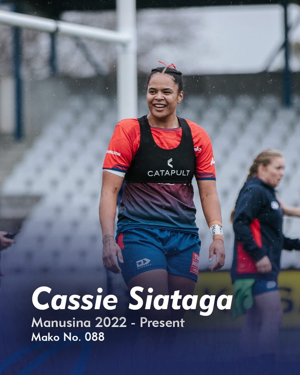 TasmanMako's tweet photo. Tālofa lava! 🌺 This week we celebrate Vaiaso o le Gagana Samoa (Samoan Language Week) by highlighting a handful of players. 

Cassie Siataga
🦈 Mako #88
📍Debut vs @RugbyNorthland 22.07.22, Semenoff Stadium, Whangarei
📝 Games : 12
🏉 Points : 87

#SamoanLanguageWeek  #FinzUp 🦈 https://t.co/an8XHa7987