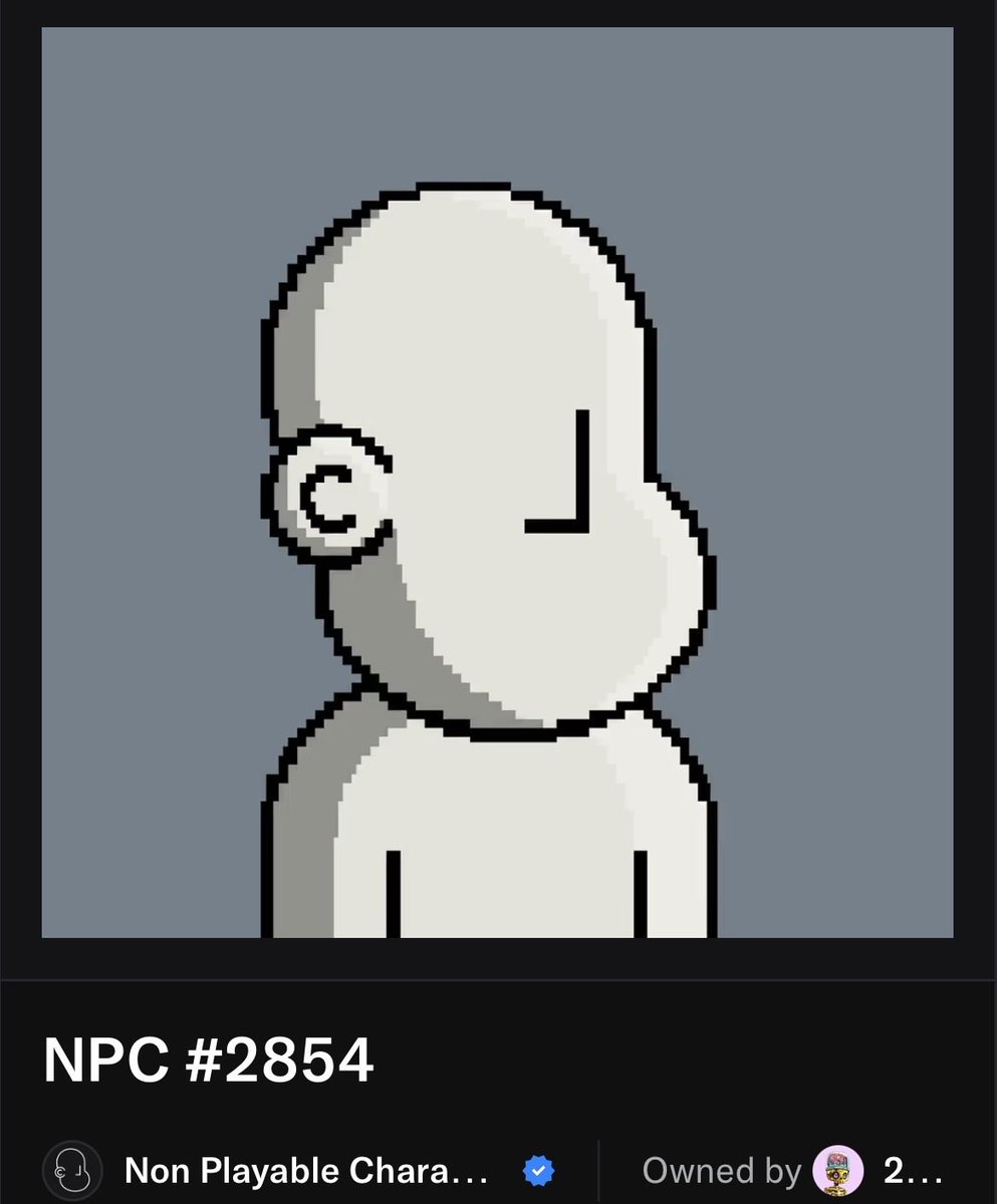 OKBoomerDN's tweet photo. The only thing better than a 1:1 is. ZERO @MetaverseLuka 

Congratulations and welcome to the NPC gang

Those pixels thou 🔥 
@npconchain https://t.co/HXnBigxokI