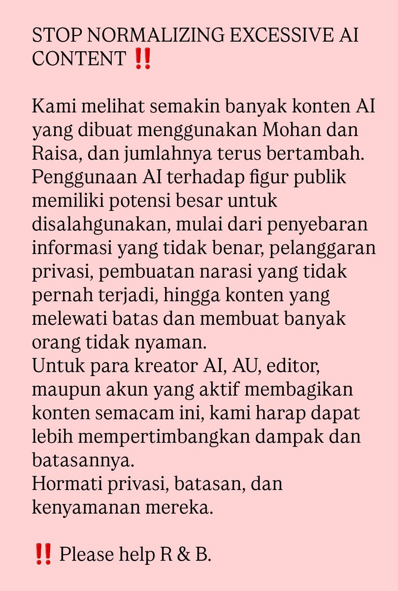 MORAAPALS's tweet photo. ‼️ STOP NORMALIZING EXCESSIVE AI CONTENT.

— MORAPALS. https://t.co/F9JJebtL56