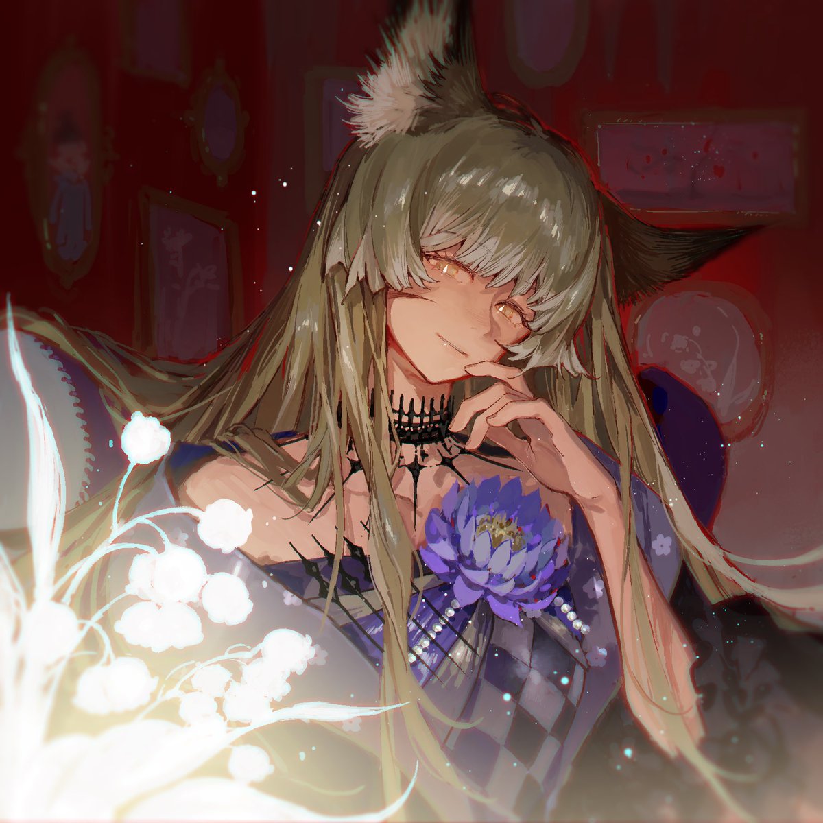 Fishdusking's tweet photo. 「綺麗お花ですね♪」

#Arknights 
#アークナイツ https://t.co/O9hnu2gYWW