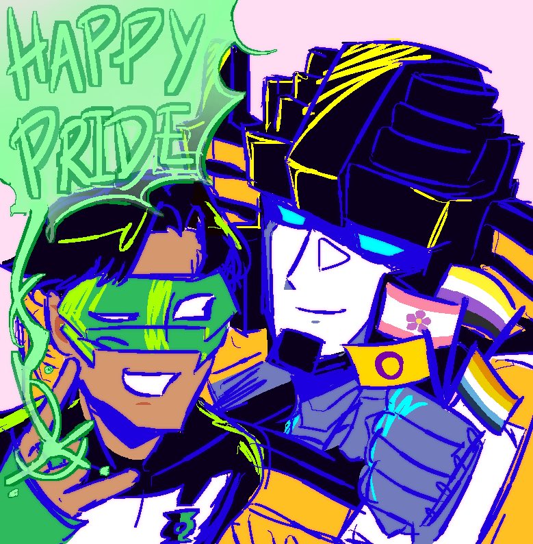 vyrroca's tweet photo. quick doodle of my fav chars oat 

shout out to my fellow intersex, sapphic, nb, and aroace ppl … everybody else is cool ig https://t.co/qa6EBYTIqX