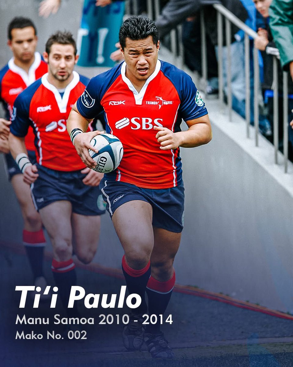 TasmanMako's tweet photo. Tālofa lava! 🌺 This week we celebrate Vaiaso o le Gagana Samoa (Samoan Language Week) by highlighting a handful of players. 

Ti’i Paulo
🦈 Mako #02
📍Debut vs @HarbourRugby 30.07.06, Lansdowne Park, Blenheim
📝 Games : 21
🏉 Points : 5 

#SamoanLanguageWeek  #FinzUp 🦈 https://t.co/nmTqwlIdIl