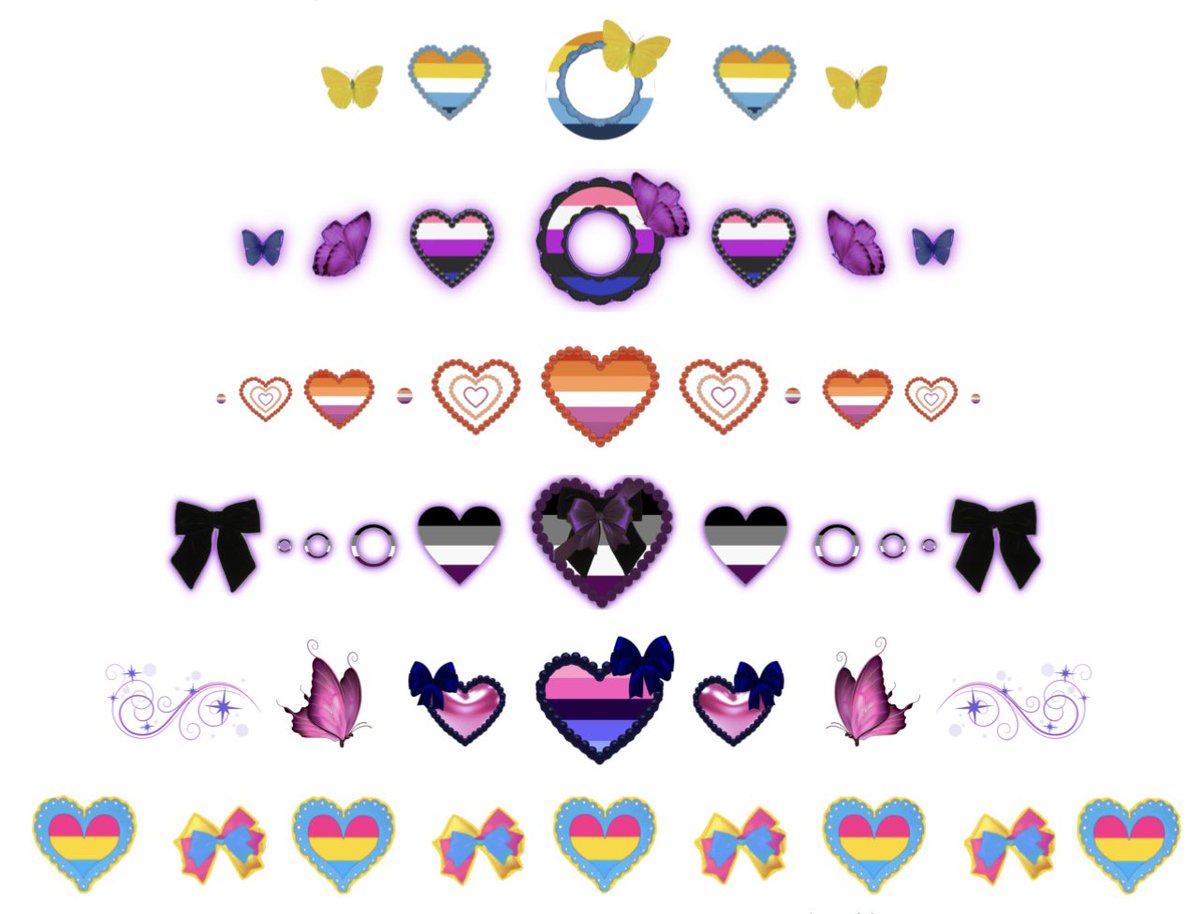 dollyreesa's tweet photo. wanted to share my pride dividers i made last year !! :) happy pride month!! ❤︎⁠ ₊˚⊹ ᢉ𐭩 https://t.co/7kNUHQmR6F