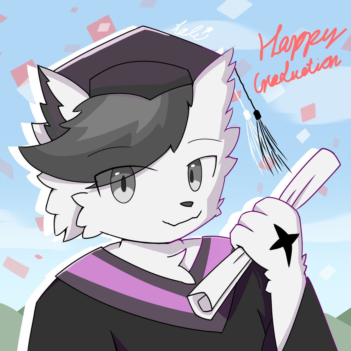 Hale_fur's tweet photo. I graduated! https://t.co/oNCC2ZkoIV