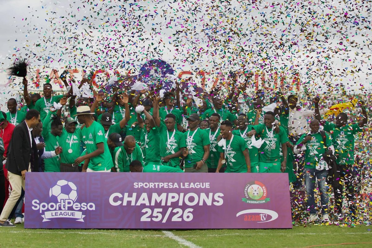 EldoretSg's tweet photo. Congratulations 🎉👏🏾🎊 @OfficialGMFC 

Winning 22 times is no walk in the pitch.

#Sirkal  | #SportPesaNaGor https://t.co/3bDWku2vXO
