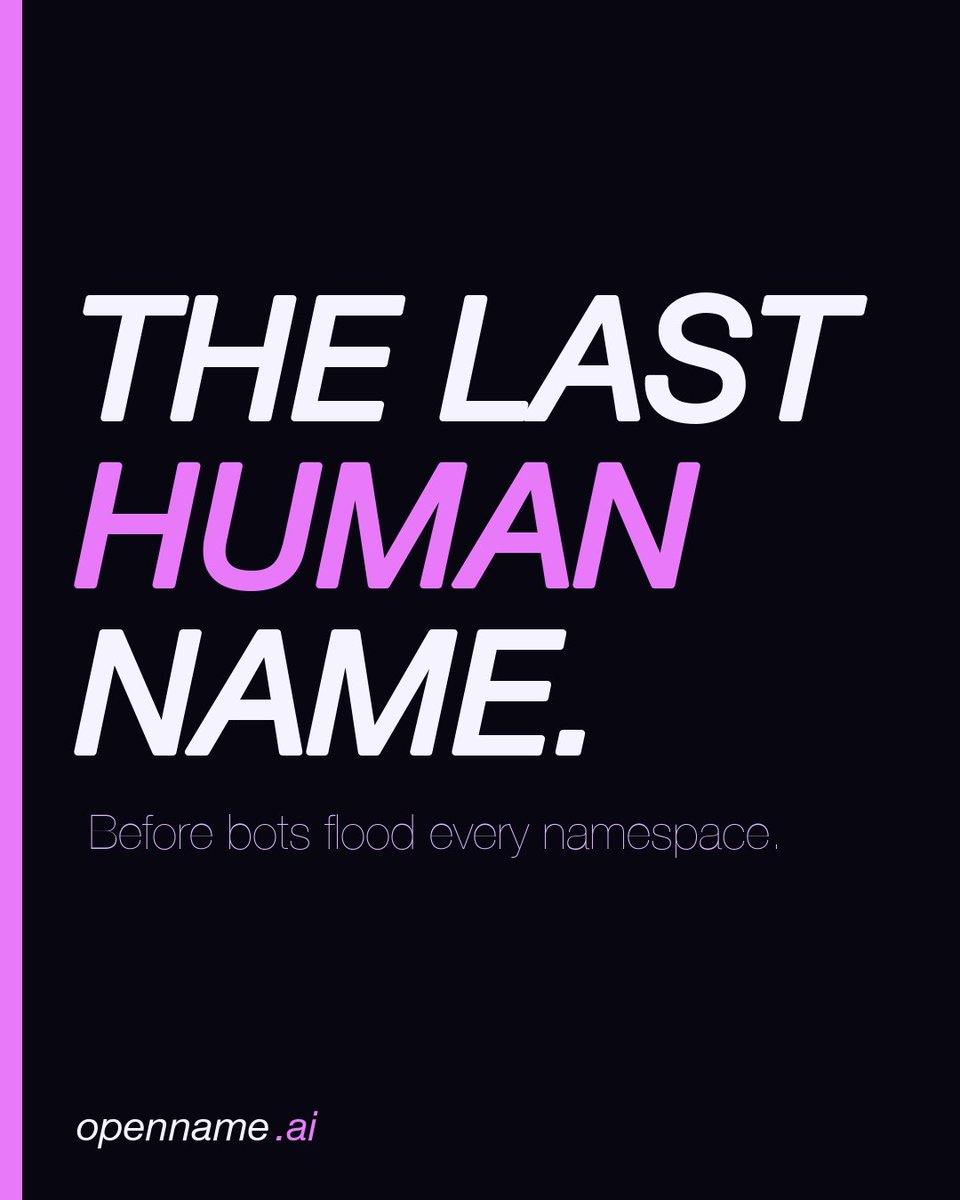 openname_ai's tweet photo. Not a chatbot.

An archive of your real words, your real turning points, your real wisdom — structured across 10 dimensions, readable by any AI on earth.

That's YourName.Skill.

Genesis Gift live · $9.90 for first 1,000.

#OpenName #AI #AGI #Web3 #OpenProtocol
https://t.co/44Ys5SFhtq
