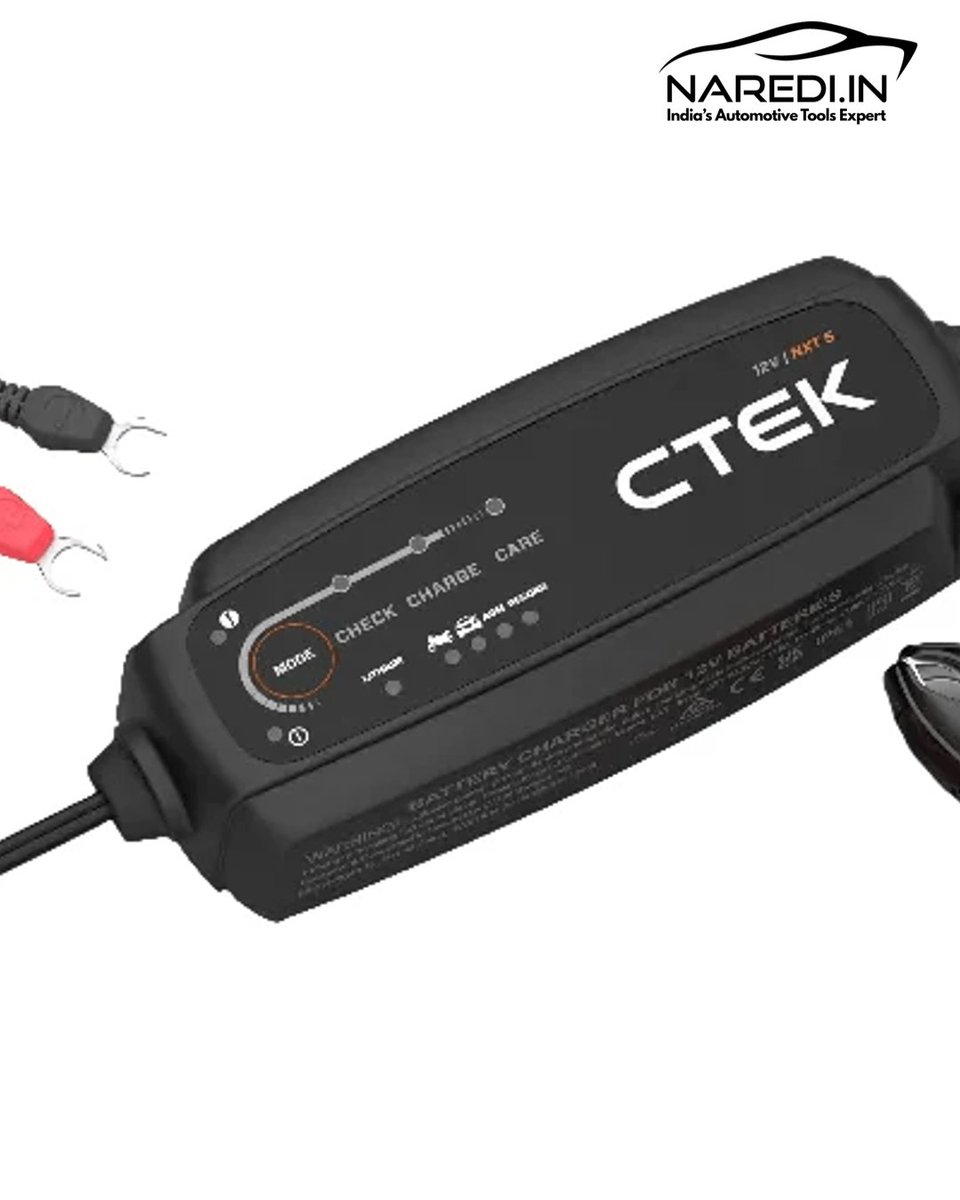 NarediIn's tweet photo. Keep your battery in peak condition with the CTEK NXT 5, Sweden's next-generation smart charger designed for 12V lead-acid and lithium (LiFePO₄) batteries. Charges WET, MF, Ca/Ca, AGM, EFB, GEL &amp; Lithium batteries (1.2–110Ah) #CTEK #CTEK NXT5 #BatteryCharger #SmartCharger https://t.co/XvAijslhbW