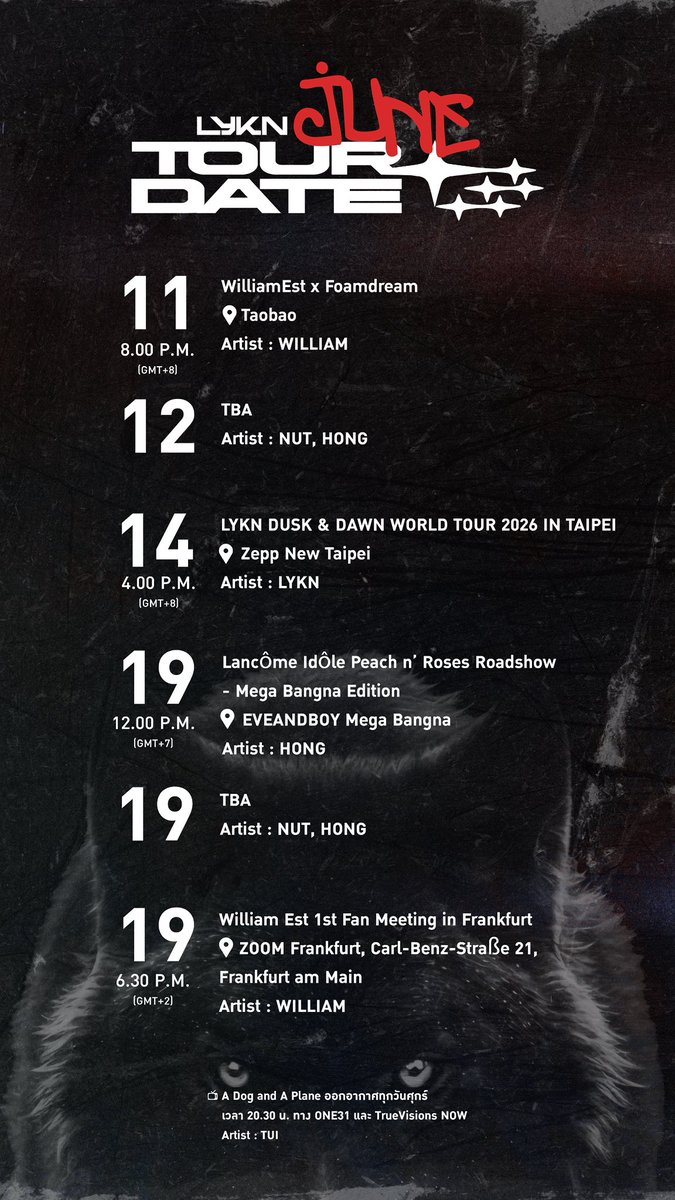 LYKNofficial's tweet photo. LYKN UPDATE 
JUNE 2026 SCHEDULE

หากมีอัปเดตเพิ่มเติม ทางแอดมินจะแจ้งให้ทราบอีกครั้ง
Any further updates, we will inform as soon as possible.

#LYKN
#LYKNSCHEDULE
#RISERMUSIC https://t.co/u2uoqkHH8G