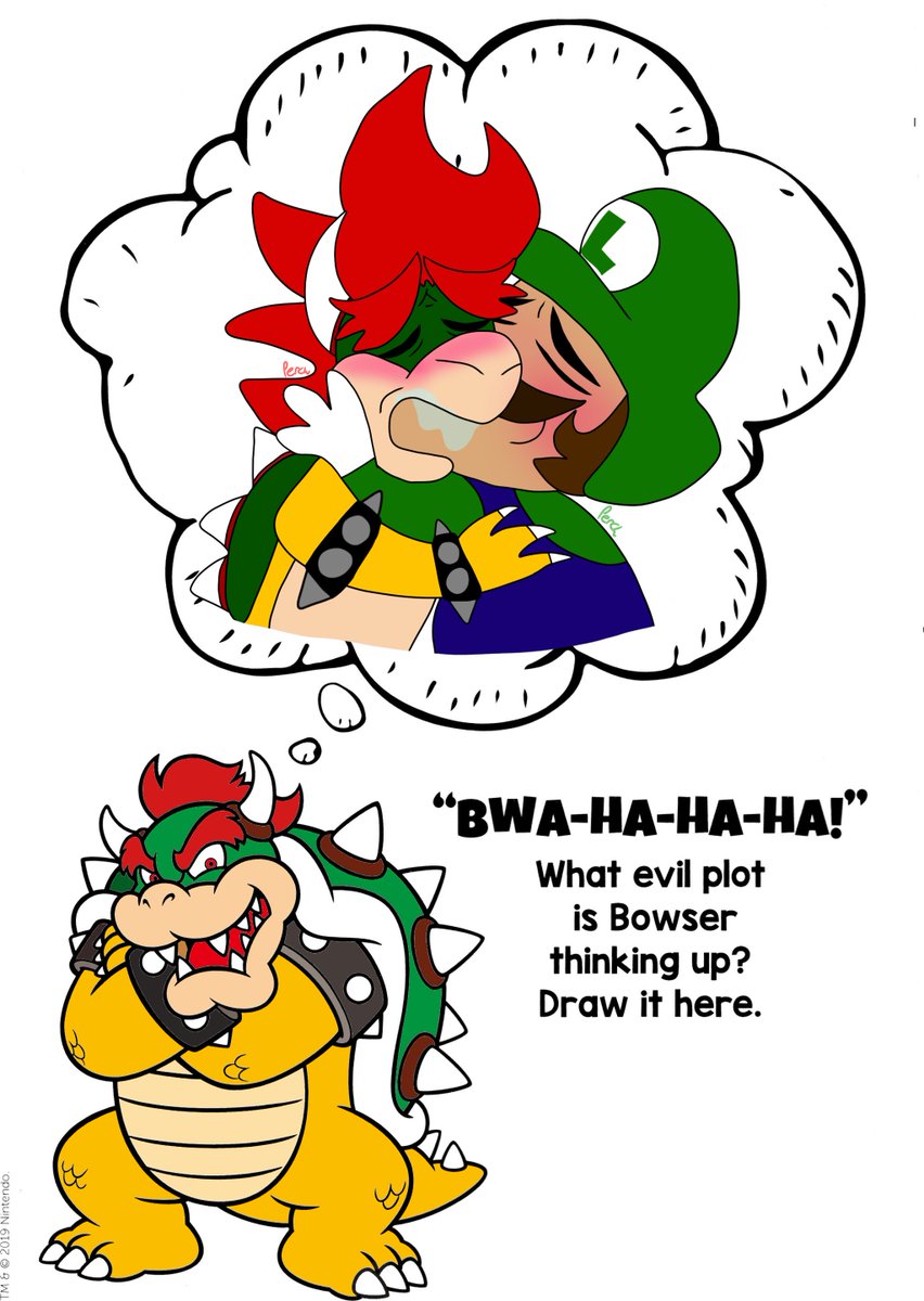 PerchTheCat's tweet photo. I saw the og and had to draw Luigi and Bowser Sloppy making out lmao
i don't ship them but it's still funny and i just had to lol

#bowser #luigi #bowigi #bowuigi https://t.co/Cmi7iDrHmk