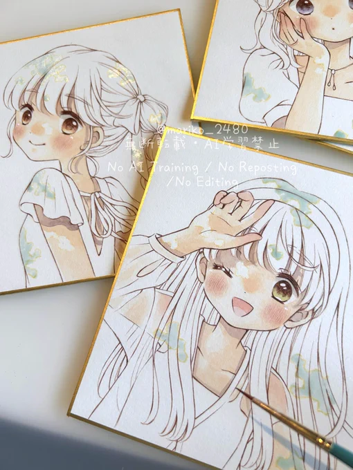着色は命を吹き込む作業だなとしみじみ感じながら塗ってます 生身の人間もお化粧の仕方で顔の印象がガラッと変わるのと同じで、絵でも線画は土台に過ぎなくて色の塗り方次第で雰囲気が一気に変わる つまりは色塗ると何倍も可愛くなります