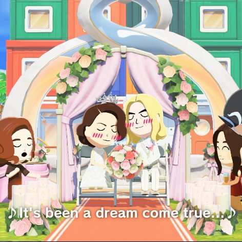 hasselrue's tweet photo. i don't play tomolife myself but @/tlkdraws had hasselrue on her island and they got MARRIED 🥹❤️ https://t.co/R71P9SBrRg