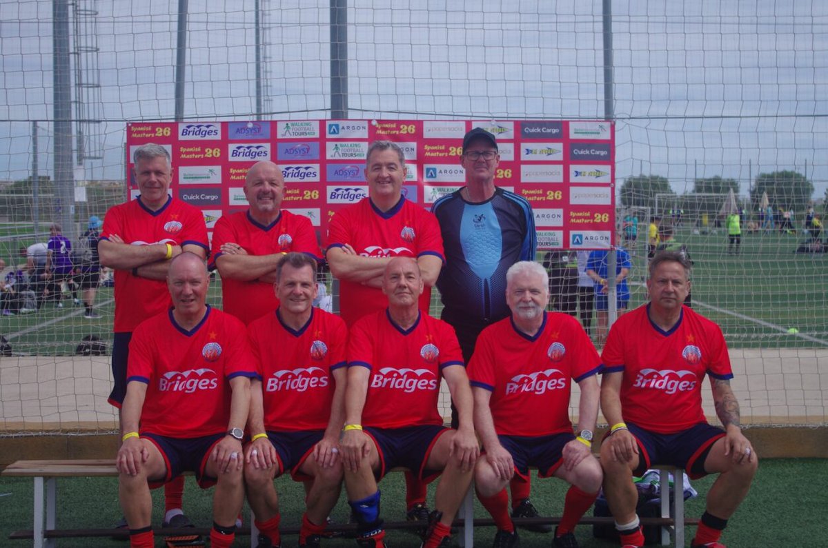 ShotsFoundation's tweet photo. The OlderShots have just returned from another successful mission to the Spanish Masters Walking Football Tournament in Salou, Tarragona and just failed to bring back another winner's Trophy.

Well done to all who took part! ❤️💙 https://t.co/JwD0dCBAoq