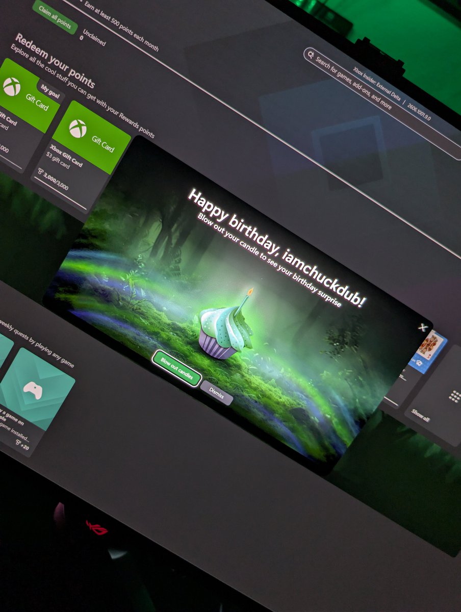 iamchuckdub's tweet photo. It's my birthday week and @XBOX on PC is recognizing my travel around the sun with some sweet perks.

It feels good to be seen..👀 

Thank you, #XboxPC! https://t.co/pp6DTiUXJV