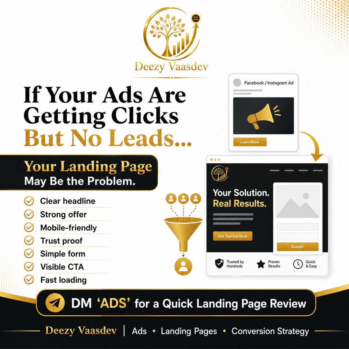 DeezyVaasdev's tweet photo. Getting ad clicks but no leads? Your landing page may be the problem.
DM “ADS” for a quick review.

#MetaAds #FacebookAds #InstagramAds #LandingPageDesign #ConversionOptimization #DigitalMarketing #LeadGeneration #PerformanceMarketing #DeezyVaasdev https://t.co/Umh0OoD50B
