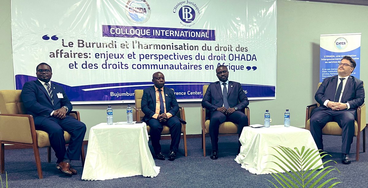 franceauburundi's tweet photo. L'ambassade 🇫🇷 est heureuse de soutenir cette réflexion stratégique autour de l’adhésion du Burundi à l’OHADA, une initiative porteuse d’un meilleur climat des affaires, d’une attractivité économique renforcée et d’une intégration accrue dans l’économie mondiale. https://t.co/yR0wuUNCv7