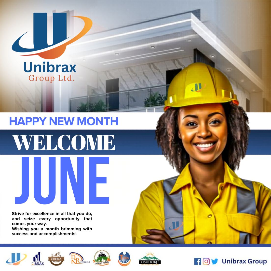 UnibraxGroup's tweet photo. Strive for excellence in all that you do, and seize every opportunity that comes your way.
Wishing you a month brimming with success and accomplishments! https://t.co/bqWwjwweh5