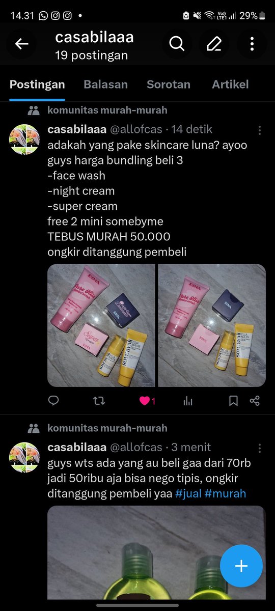 allofcas's tweet photo. new tebus murah
wardah light cushion shade 02
DARI 80.000 JADI 50.000 AJA
gercep guys, ongkir ditanggung pembeli
ya #zonauangㅤ https://t.co/u8u0bdkaAC