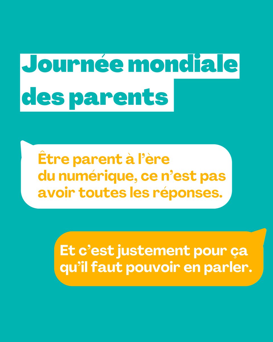 eenfance's tweet photo. 💡Être parent à l’ère du numérique, ce n’est pas avoir toutes les réponses.

C’est parfois chercher les bons mots… et ouvrir le dialogue avec son enfant.

À l’occasion de la Journée mondiale des #parents, rappelons que les parents aussi peuvent être accompagnés. ⤵️ https://t.co/FzegTgc4Fb