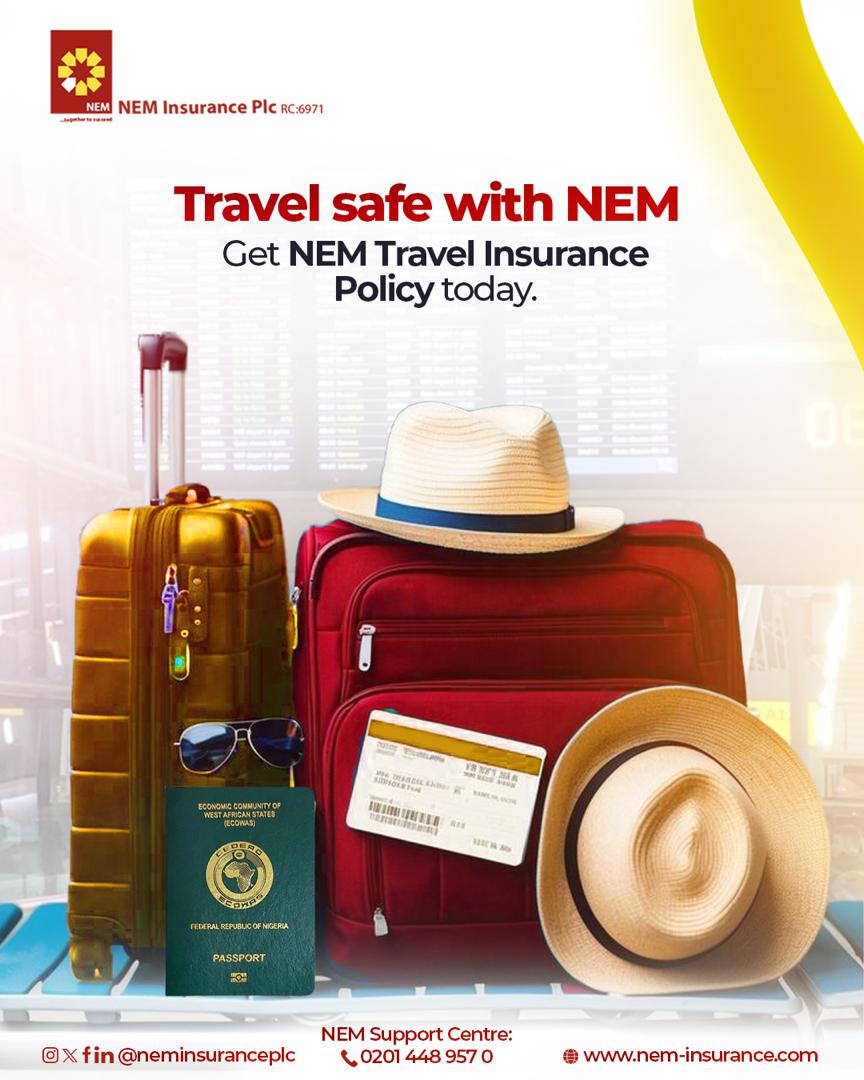 neminsuranceplc's tweet photo. โ๏ธโ๏ธ Travel smart, travel safe with NEM.
Protect your trip from unexpected travel disruptions with NEM Travel Insurance.
๐ฉ Get your policy today or send us a DM to learn more.
#NEMInsurance #TravelInsurance https://t.co/sA0M8bJy7k