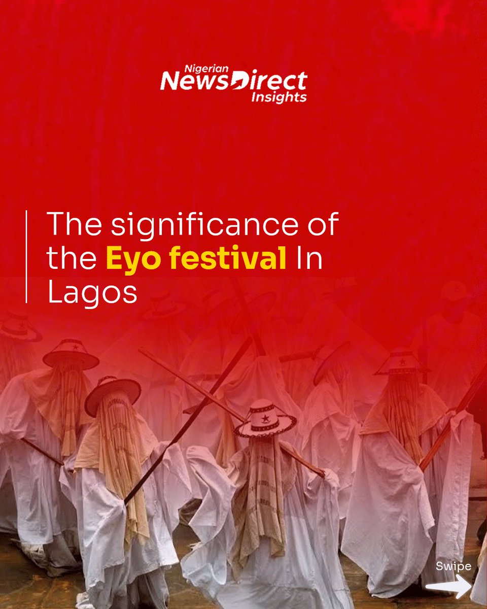 nndinsights's tweet photo. The Eyo Festival is one of Lagos’ most treasured cultural traditions, and its significance goes far beyond the iconic white attire.

#eyofestival #lagosculture #newsdirectinsights #nigeriannewsdirect #festival https://t.co/Ye2Kio2TV2