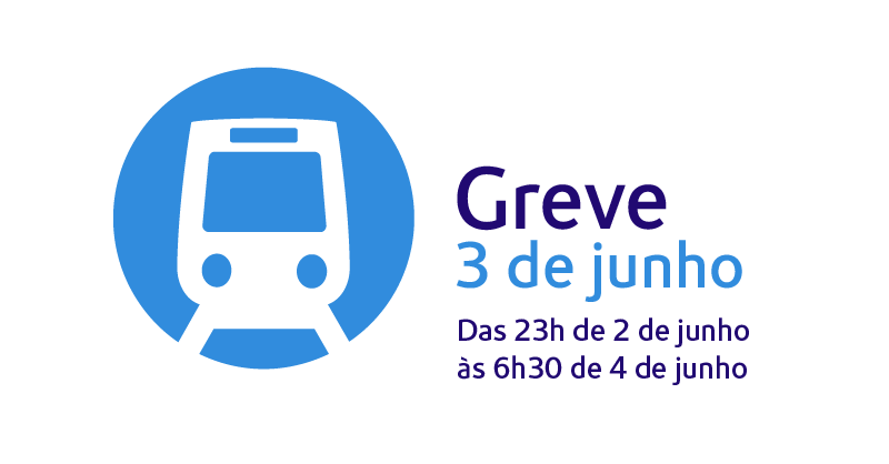 metro_lisboa's tweet photo. Greve 24h | 3 de junho (4ª f) | Paralisação do serviço de transporte e encerramento das estações. A partir das 23h do dia 2 de junho (3.ªf) o Metro encerra o serviço de exploração, sendo retomado às 06h30 do dia 4 de junho (5.ªf). https://t.co/7eB20SvU5h