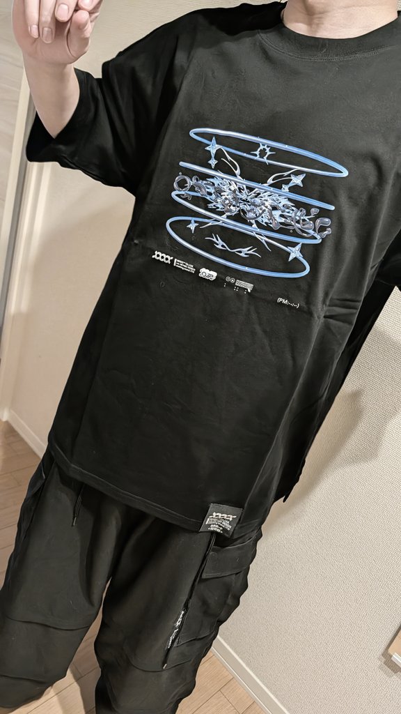 bocst22's tweet photo. MIXDO×二ロス屋@j_mixdo 
のプレゼント企画に当選したー！！！
Tシャツは手持ちになかったから嬉しいし、やっぱり同じブランドでセットアップするとカッコいい😎 https://t.co/q3qmZGH768