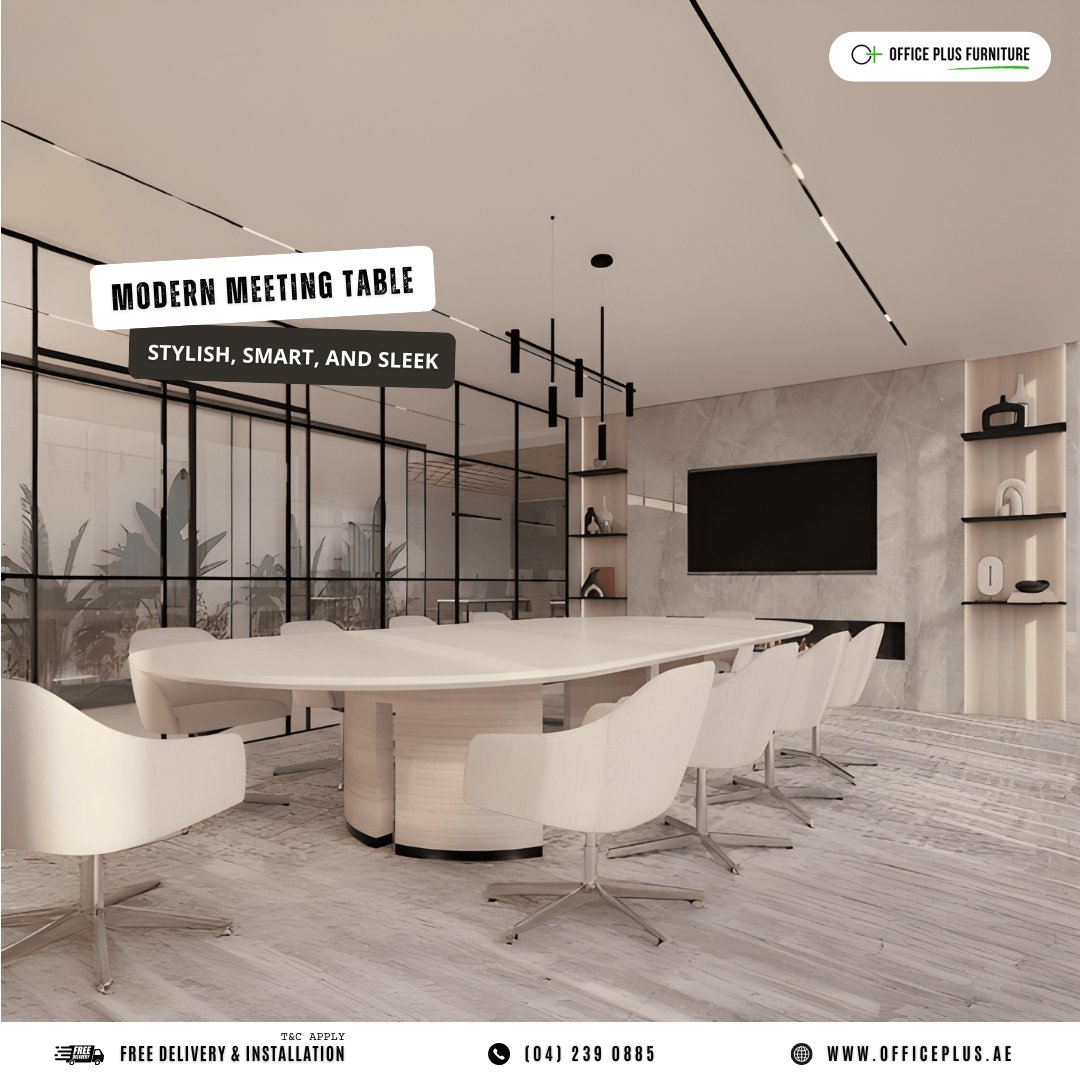 PlusDxb's tweet photo. Create a Space That Inspires Success with #modern #meeting #tables Designed for Productive Discussions and Bold Thinking.

#office #furniture: https://t.co/XLpbIm1ypg
Phone: +971 42 39 0885
WhatsApp: +971 52 137 8353
Email: info@officeplus.ae
#officefurniture #officedesks #UAE https://t.co/9QXi1F6CvV