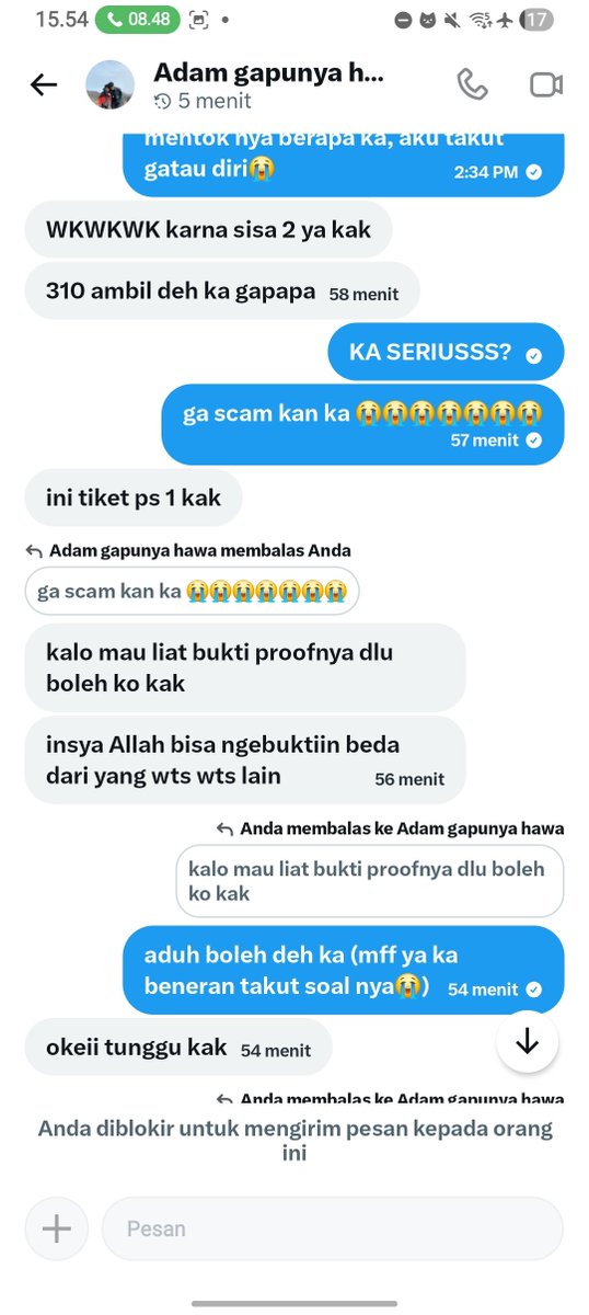 syafrl_'s tweet photo. PLEASE ORANG KO JAHAT BANGET SI #BIGUFEST #SCAM https://t.co/YKhjDQjgVw