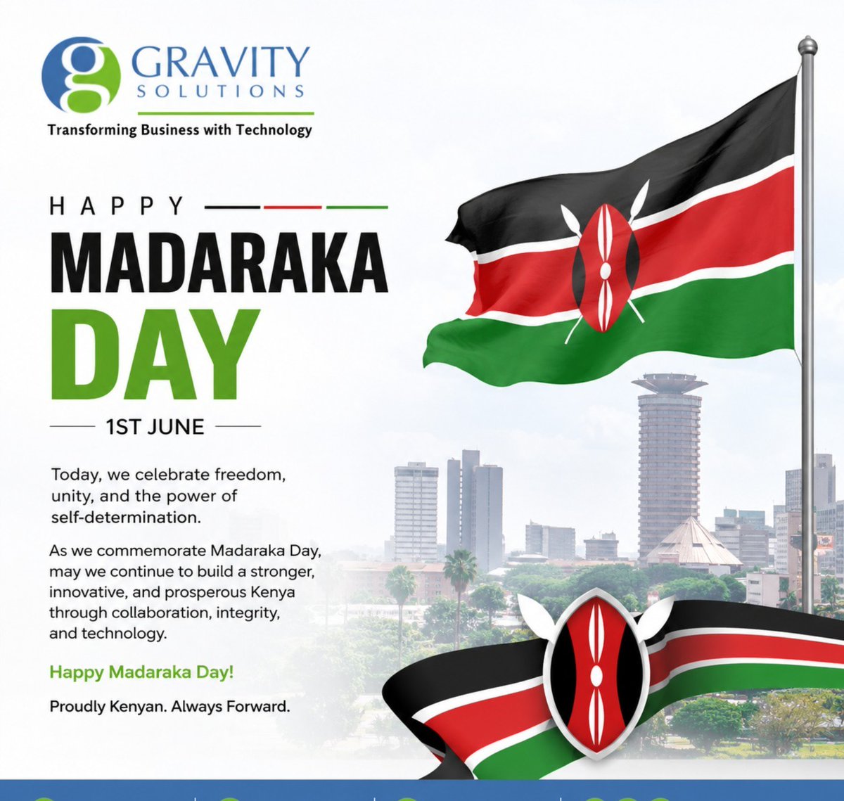gsl_ea's tweet photo. Happy Madaraka Day, Kenya 🇰🇪

Celebrating the spirit of freedom, innovation, and progress that continues to drive our nation forward.

Here's to building a smarter and stronger Kenya through technology and collaboration.

#MadarakaDay #Kenya #Innovation #Technology https://t.co/tEjQVwFPwV