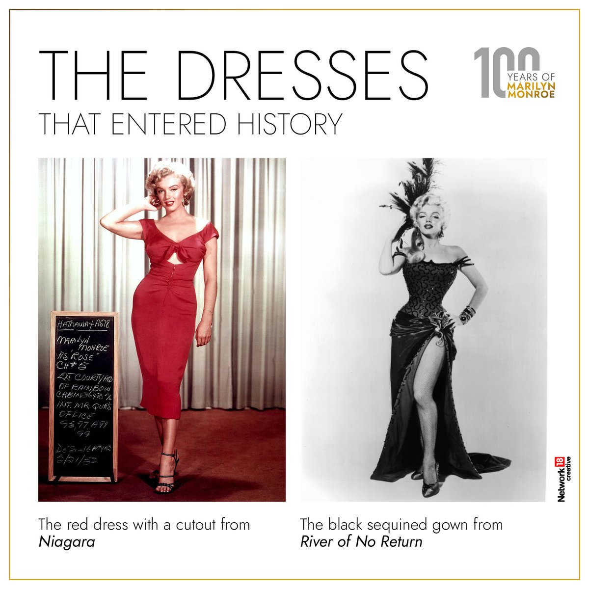 Nw18Graphics's tweet photo. Few celebrities have shaped fashion quite like Marilyn Monroe. These are some of her most famous dresses 👇

#Nw18Graphics #MarilynMonroe https://t.co/TLAlR75W37