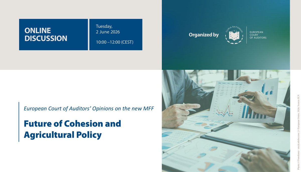 EUauditors's tweet photo. @Ili_Ivanova @MaleticIvana 👉 Register now, and take part in the exchange on the benefits and risks of the proposed MFF legal framework:
https://t.co/Q8dIqz5MQ0 https://t.co/hjkz0oObCG