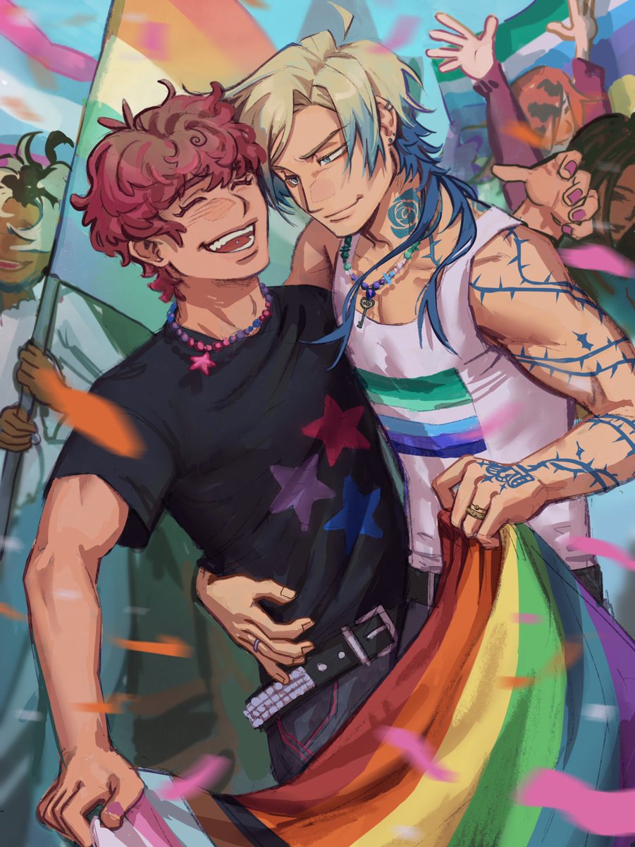 pinketness's tweet photo. happy pride month! #kainess #kins https://t.co/Qud0KZ5jji