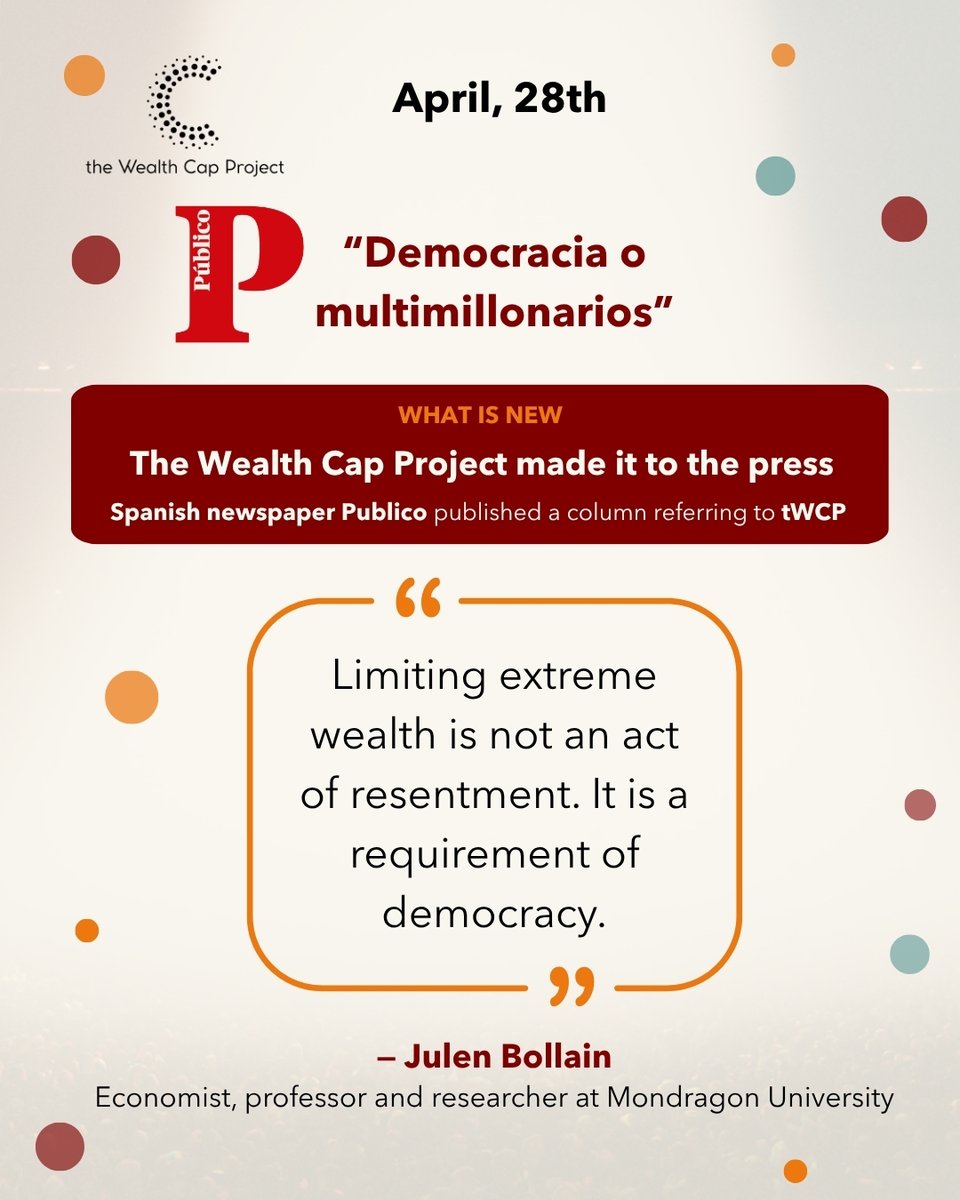 wealthcaproject's tweet photo. This first issue travels from the Johannesburg Conference, to the Tax Day Policy Forum in New York, through Spain’s newest cross-party wealth tax consensus 🌏 https://t.co/2i8lcScYU4