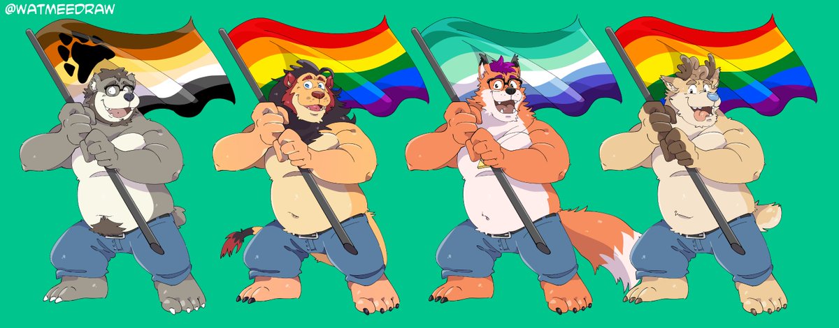 watmeedraw's tweet photo. PRIDE YCH KOMMS OPEN 🌈🎨

20 SLOTS!!!

Kicking off Pride Month with my first YCH k0mm1ssi0n! Turn your sona into an adorable chubby cutie waving their pride flag!

A RT helps a lot, thanks so much for your support! https://t.co/HaQ3rDZkYQ