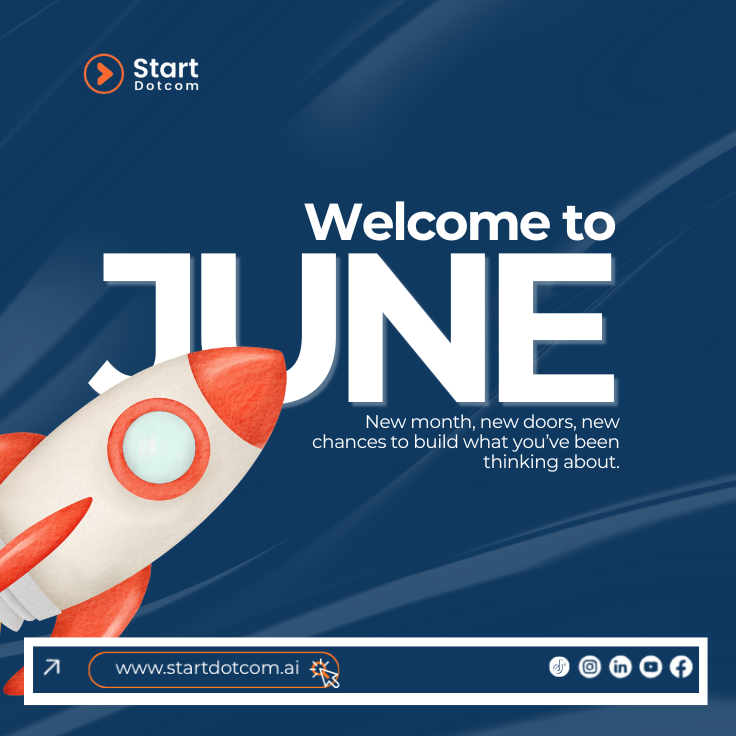 StartDotCom_'s tweet photo. Welcome to June

A new month brings new opportunities to build launch and grow

Take action now turn your ideas into real progress

Visit https://t.co/WnAp5MR4Un

#WelcomeJune #StartDotcom #BuildAndGrow #BusinessGrowth #Entrepreneurship #fypシ゚viral https://t.co/4P3zuP2Frd
