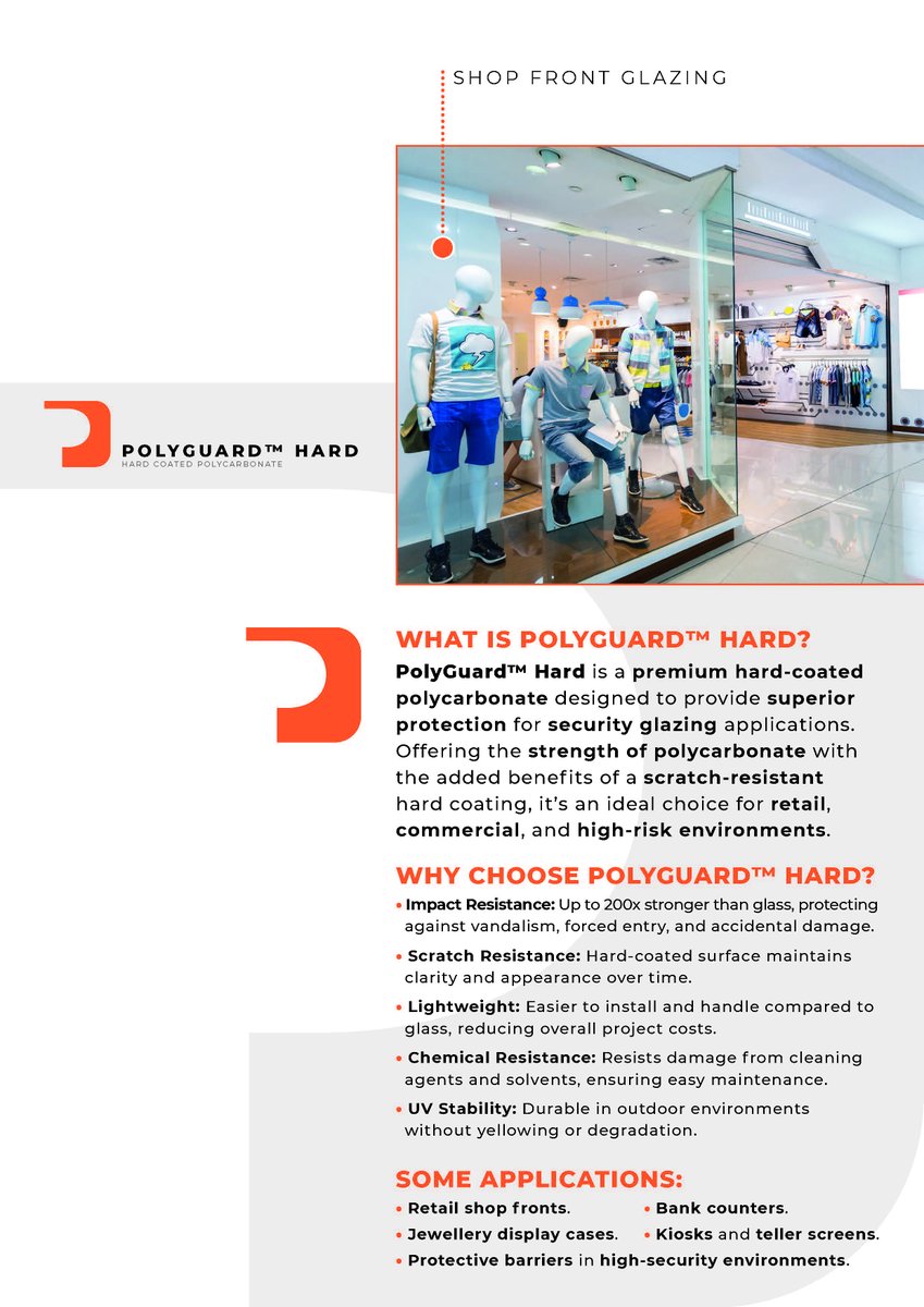 PeerlessPlastic's tweet photo. Discover PolyGuard™ Hard, the superior choice for security glazing in shops &amp; high-risk environments.   

Engineered to outperform traditional glass, PolyGuard™ Hard offers unmatched durability, impact resistance, &amp; clarity, providing enhanced protection without compromise. https://t.co/vJApKbJcld