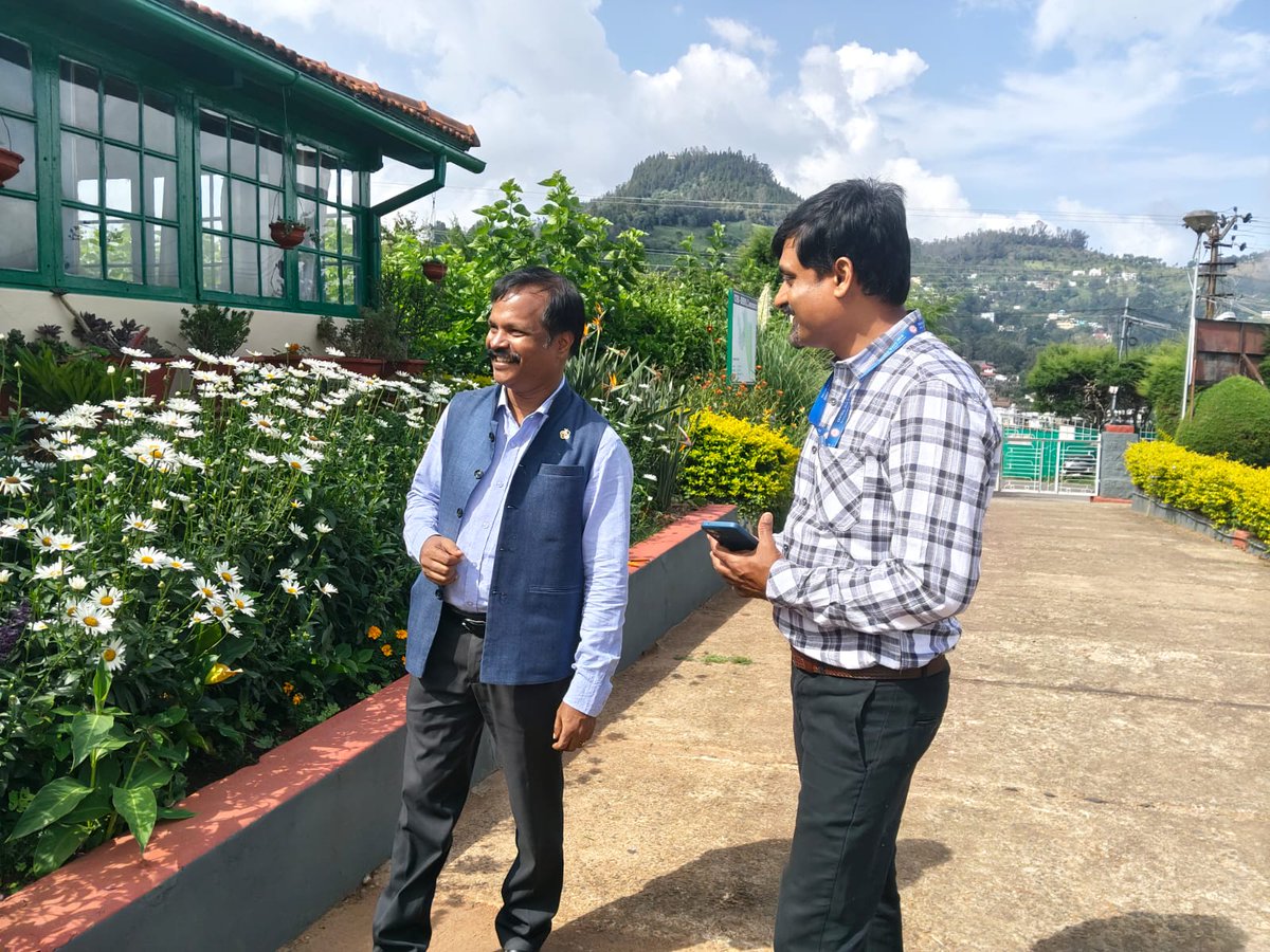 csbmot's tweet photo. On 31.05.2026, Member Secretary @csbmot Shri P. Sivakumar, IFS visited CSB-SSBS, Coonoor and reviewed the progress & activities of the station. During the visit, Dr. Arunkumar G.S. briefed him on the ongoing research & developmental activities of the station, including the maintenance & conservation of valuable mulberry germplasm resources in the field. Shri Sivakumar appreciated the developmental initiatives undertaken by the centre and advised the station to prioritize the promotion & development of seri-tourism activities by leveraging the unique sericulture ecosystem and scenic environment of the region. #tourism #seritourism #sericulrure #silk #environment