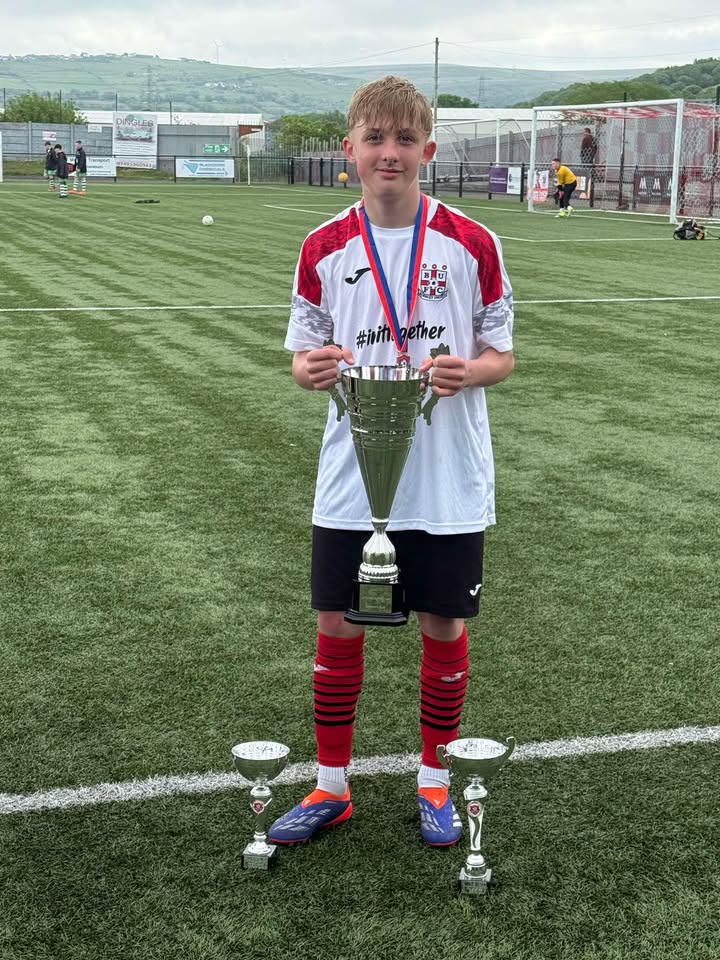StChrisCEHigh's tweet photo. ⚽🏆 What a season for Harrison Fowler (YR8)!

Harrison helped Burnley United win the Presidents Trophy Final 5-0, scoring and earning Man of the Match. The team also secured the Division 1 title, completing an incredible treble-winning season! 🏆🏆🏆

Well done, Harrison! 👏🌟 https://t.co/5lb4cnnvIW