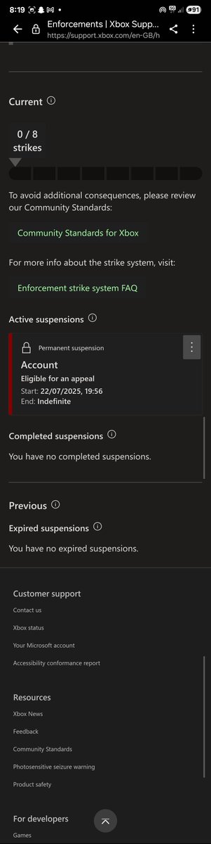 crashman2552's tweet photo. @XboxPleaseFix @XBOXGamePass @XBOX @XBOXSupport @XboxP3 @asha_shar @Microsoft @MicrosoftHelps I had NO STRIKES at all and got an indefinite ban with no reason stated even still about 200-300 days ago. I keep posting on ashas posts and she don't respond ever. I also can NOT infact appeal ☹️
https://t.co/HBmR7YS2Ak https://t.co/ylEmRDYW6Q