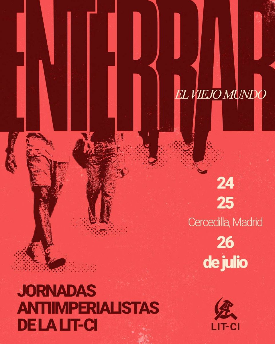 CorrienteRoja's tweet photo. 🔴 JORNADAS ANTIIMPERIALISTAS || 24, 25 y 26 de JULIO

🏞️ Debates, formación y charlas al aire libre

🎨🥊 Talleres y ocio entre camaradas

🌎 Con la presencia de militantes de todo el mundo

📝 Rellena el formulario de inscripción https://t.co/Nb9Gj96Zv0 https://t.co/QqAtjzyLcH