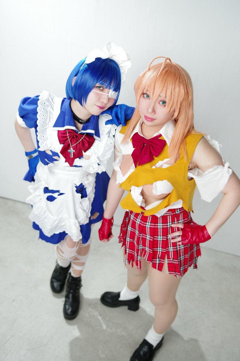 shunapuchi's tweet photo. ⚠コスプレ/一騎当千(ダメージver)
※露出対策済

孫策伯符*shuna
呂蒙子明*めりさん @merrry66 

photo*石さん @_eNots_  

#令和の一騎当千併せ0426 https://t.co/5OTxU2W14R