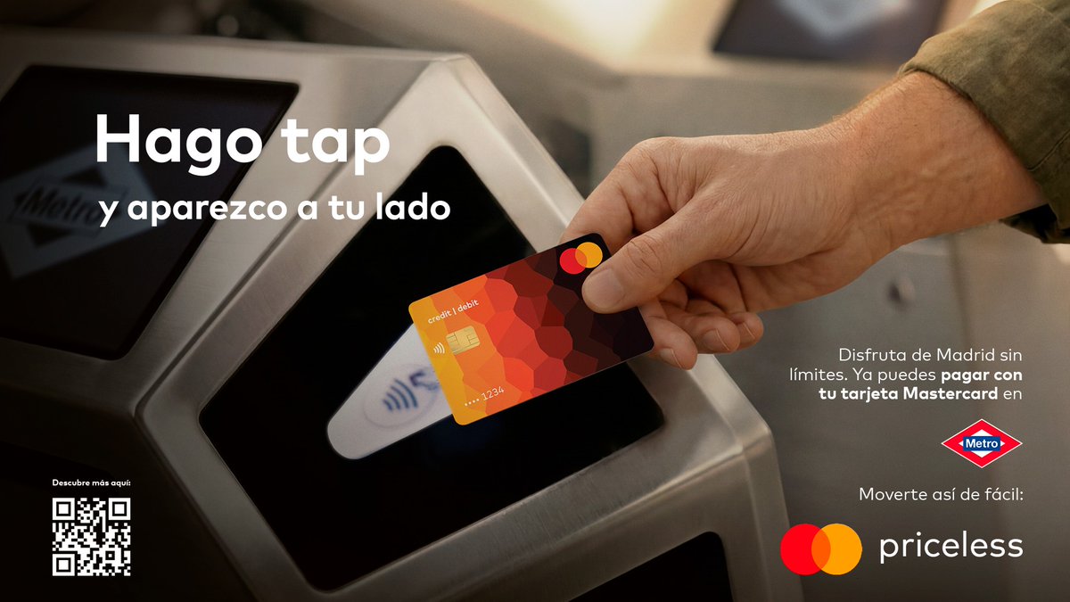 ReasonWhy's tweet photo. Mastercard ha lanzado “Hago tap y aparezco a tu lado”, una campaña creada por Ogilvy España que comunica la llegada del pago con tarjeta contactless a los tornos de Metro de Madrid reinterpretando un clásico de la cultura pop española.

|| Más info 👉🏽 https://t.co/wocmNC2Vst https://t.co/4otbWW7dlb