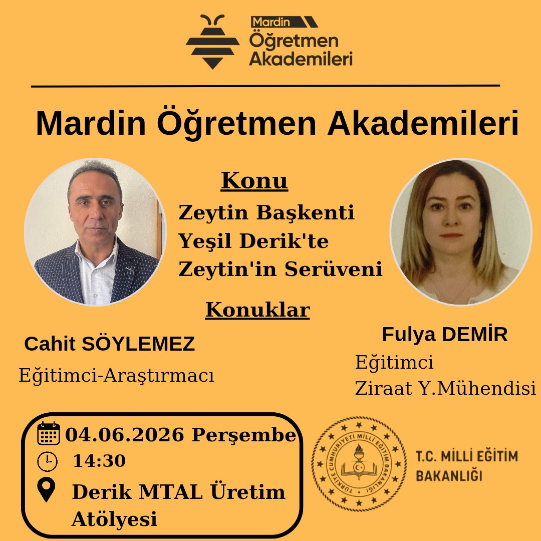 Meb_Akademi47's tweet photo. şehir ve Kültür Akademisi bu hafta Yeşil Derik'te bir üretim atölyesinde olacak.

Zeytin ve Sabun üretimi ile anılan güzel ilçemizde sizleri aktif olacağınız bir etkinlikte bir araya gelmeye davet ediyoruz .
@tcmeb
@Yusuf_Tekin
@farukyelkenci
@tuncay_akkoyun
@ali_eyyupkoca https://t.co/uL3cNYzdfp
