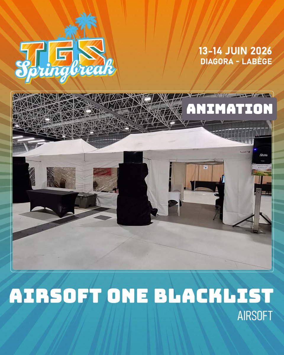 TGSevenements's tweet photo. Testez votre précision au #TGSSpringbreak !
Retrouvez Airsoft One Blacklist tout le week-end avec un stand de tir entièrement repensé !
Débutant ou expert, venez tenter votre chance et viser le podium !
🎟️https://t.co/vIIMB8VUBd
📅13 & 14 juin 2026
📍Diagora Labège
#StandDeTir https://t.co/vmICEjd6tc