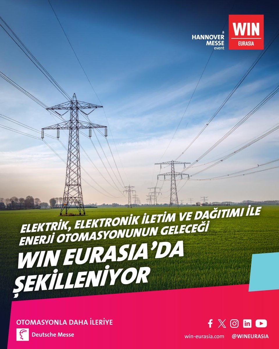 EnverOrgTr's tweet photo. WIN EURASIA 10-13 Haziran 2026 tarihlerinde İstanbul Fuar Merkezinde gerçekleşiyor.
Enerji Verimliliği Derneği olarak 11 ve 12 Haziran tarihlerinde gerçekleşecek 2 oturum ile etkinliği destekliyoruz.
@WINEURASIA 
Kayıt linki:
 https://t.co/j96AaYhBN8 https://t.co/uF2QIahGxv