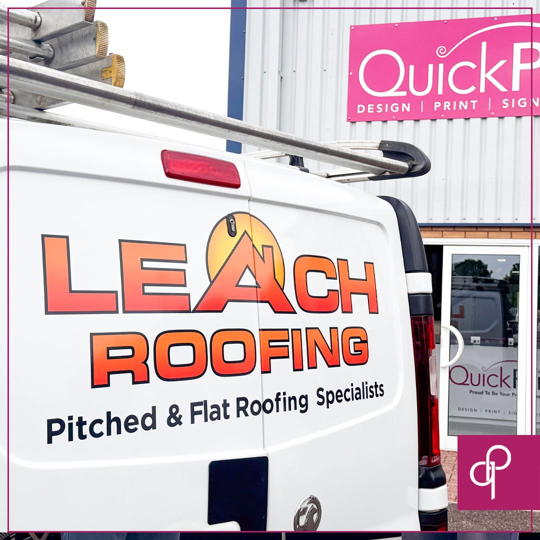 QuickPrintUK's tweet photo. Another happy customer as Richard, our MD, hands over the key to Rickie at Leach Roofing on completion of his #vangraphics.

Invite our team to liven up your vehicle – whether we’re starting afresh, refreshing or replacing: https://t.co/94NGYmu8nb
#vehiclesignage #livery #refresh https://t.co/g4hFKwK0ER