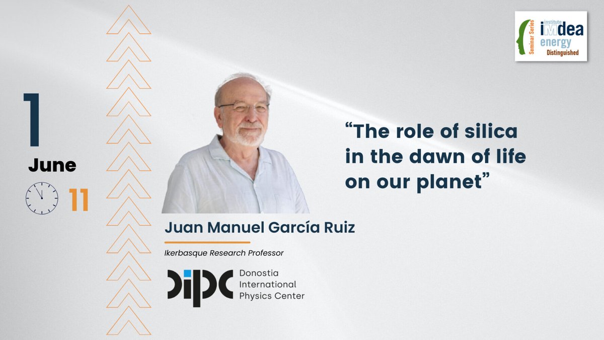 GarciaRuizDIPC's tweet photo. 🔴 Starting shortly at @IMDEA_Energia : Prof. García-Ruiz will talk about “The role of silica in the dawn of life on our planet”.
A look at current research on how silica may have contributed to the emergence of life on Earth. 🌍🔬
#IMDEA #Science #OriginOfLife #PROTOS #DIPC https://t.co/3Pm1woxxYa