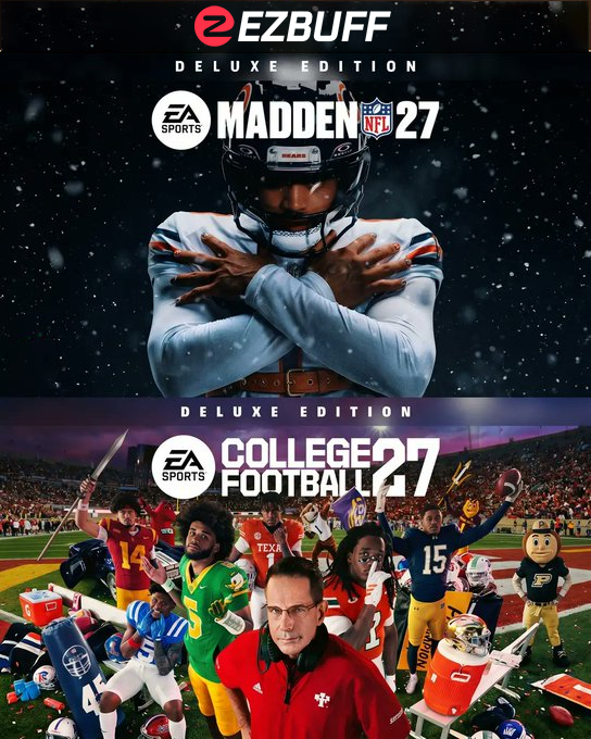 ezbuff_com's tweet photo. 🔥 Madden NFL 27 and College Football 27 coming in July and Aug.

🚨 Consistent Ultimate Team packs dropping, can't wait to see who will be the best MVP in your team.

✅ EZBUFF will be there with providing the best #madden27 &amp; #CFB27 services. https://t.co/6h5mhsbDPS