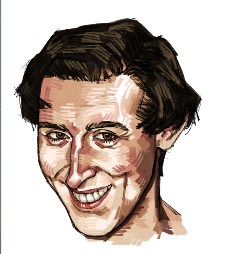 ComatPie's tweet photo. Alan Cumming portrait study to celebrate the beginning of pride month i guess
#fanart https://t.co/uL5OEFqlb5