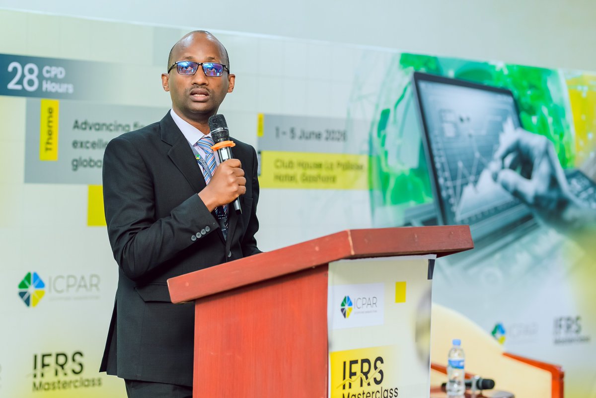 I_CPAR's tweet photo. #IFRS2026 
Opening the five-day IFRS Masterclass 2026, our Vice President, @Bugunya_K, urged participants to make the most of the learning opportunities ahead, emphasizing that the future of the accountancy profession is built on continuous learning, adaptability, and excellence. 
#IFRS2026